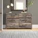 Signature Design by Ashley Drystan 6 Drawer Double Dresser Wood in Brown/Gray | 36.5 H x 58.75 W x 15.5 D in | Wayfair B211-31