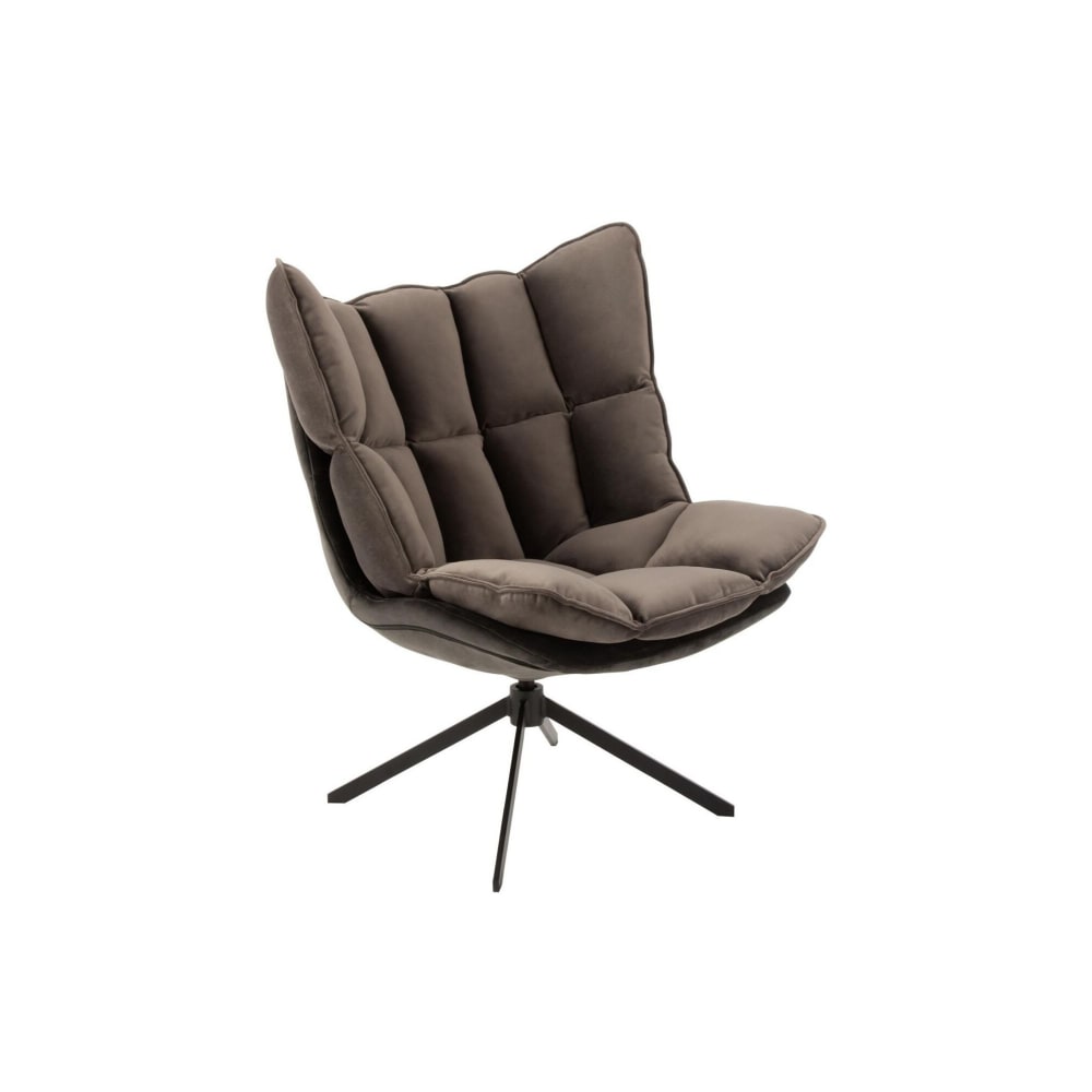 Fauteuil de relaxation en tissu gris