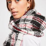 Free People Accessories | Free People Emerson Plaid Blanket Scarf | Color: Black/Red | Size: Various