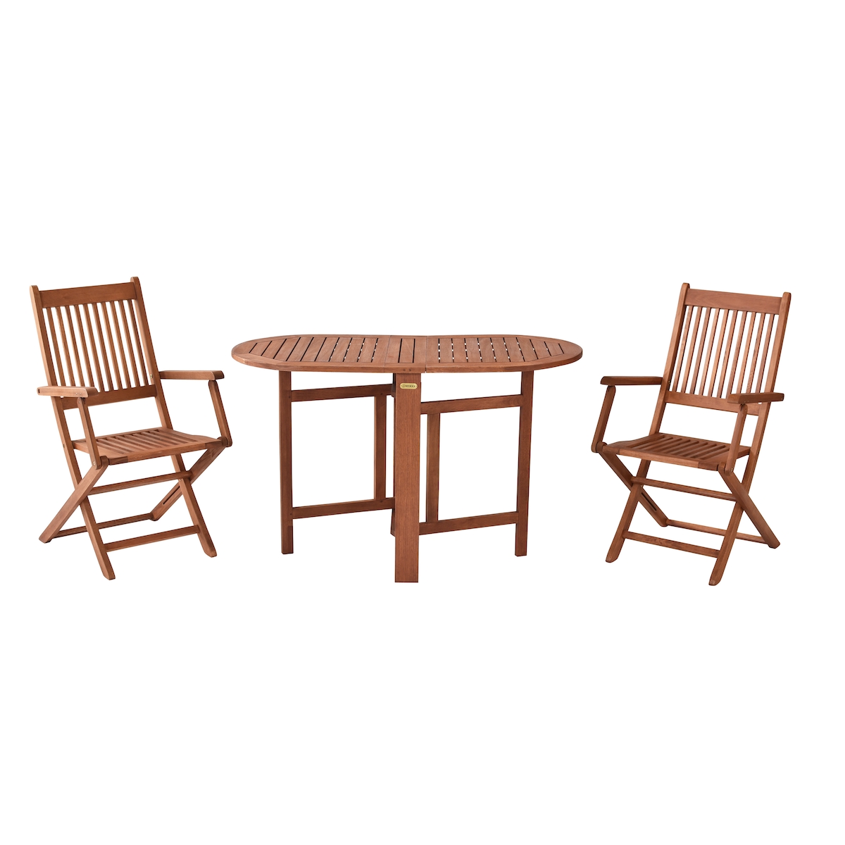 Merxx Rio Set 3tlg., 2 Klappsessel, 1 Tisch 120 x 60 cm, Eukalyptus Image