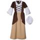 RG Costumes Damen Kolonial Peasant Lady, Braun/Hellbraun