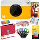KODAK Printomatic Instant Camera (Gelb) Kunstpaket + Zinkpapier (20 Blatt) + 8 x 8-Stoff-Sammelalbum + 12 Doppelpunktmarker + 100 Aufkleber + 6 Scheren + Washi Tape
