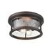 Millennium Lighting Bresley 12 Inch 2 Light Outdoor Flush Mount - 4402-PBZ