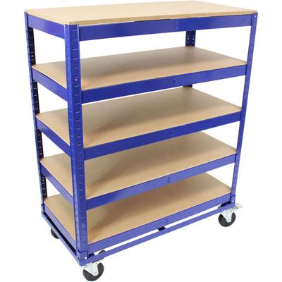 Etagenwagen 750kg 115x90x45 cm 5 Ebenen blau Transportwagen Magazinwagen Kommissionierwagen Image