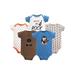 Luvable Friends Baby Boy Short Sleeve Bodysuits, 5-pack