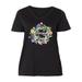 Inktastic Blessed Mama with Pastel Tulips Adult Women's Plus Size V-Neck Female Black 1X
