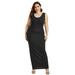 Avamo Plus Size Sleeveless Dress For Womens Ladies Summer Casual Beach Dresses Wrap Tea Wedding Guest Long Maix Sundress