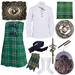 Scottish Kilts Outfit Irish tartan Set 10 pcs with US Marine Accessories