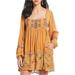 Free People Womens Rhiannon Embroidered Baby Doll Dress