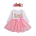 Sunisery Newborn Kids Baby Girl Cute Donut Sleeveless/Long Sleeve Tulle Party Dress Clothes