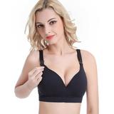 Useful Women Seamless Padded Bras Ladies Wire-Free Bra B C Cup Black XL