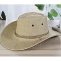 Sun Hat, Men Summer Straw Hat Cool Western Cowboy Hat Outdoor Wide Brim Hat