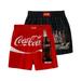 Coca-Cola Mens Boxer Shorts Fun Print Briefs 2 Pack Loungewear, Black, Size: Medium