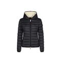 Save the Duck Giga Faux Sheepskin Hooded Black Women's Jacket D3062W-GIGA9-01