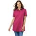 Woman Within Women's Plus Size Perfect Short-Sleeve Polo Shirt