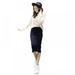 Women Casual Split Pencil Skirt Calf-Length Ladies Cotton Solid Stretch Slim Long Skirts Slim Skirt For Women