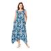 Jessica London Women's Plus Size Keyhole Hanky Hem Maxi Dress