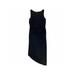 INC Womens Blue Sleeveless Jewel Neck Knee Length Hi-Lo Dress Size XS