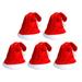 Winnereco Golden Velvet Christmas Hat Plush Santa Claus Cap Festival Costume (5pcs)