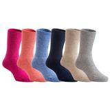 Lian LifeStyle 4 Pairs Pack Children Wool Socks Plain CGF115-7 Size 4Y-6Y (Blue, Gray, Navy, Beige)