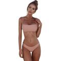 Womens swimsuits swimwear Bikini women Bandeau Bandage Bikini Set Push-Up Brazilian Swimwear Beachwear Swimsuit