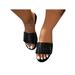 Wazshop Womens Studded Rivet Slides Sandals Flat Slip On Ladies Slippers Shoes Casual