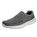 Bruno Marc Men's Comfort Lightweight Canvas Shoes Sidewalk Casual Shoes Slip On Loafer Shoes DOCKEY GREY Size 10.5