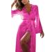 Sexy Lingerie Sleepwear Womens Lace Dress Long Bathrobe Gown Babydoll Nightwear
