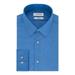 CALVIN KLEIN Mens Blue Heather Collared Dress Shirt M 15.5- 32/33