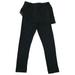 Baby Girls Stretchy Solid Footless Tulle Lace Leggings Skirt Pant Kids Black 1T (N70001C)