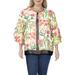 Calvin Klein Womens Floral Ruffled Blouse