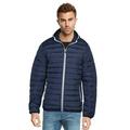 9 Crowns Men's Vinton Puffer Zip Up Hooded Jacket (XX-Large, Dark Navy)