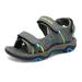 Dream Pairs Kids Sports Sandals Girls Boys Outdoor Summer Beach Athletic Sandals Casual Walking Sandals 170891_K Dark/Grey/Neon/Green/Blue Size 9