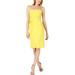 Adrianna Papell Womens Knot Front Ruched Sheath Dress