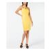 THALIA SODI Womens Yellow Cut Out Sleeveless Halter Above The Knee Cocktail Dress Size XS