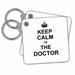 3dRose Keep Calm I am the Doctor - Dr and proud - fun humorous funny humor im - Key Chains, 2.25 by 2.25-inch, set of 2