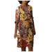 Follure Fashion Women Casual Plus Size V-Neck Floral Print Sleeveless Vest Linen Dress,summer dresses for women