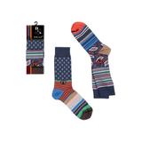 Dub & Drino France Men's Mix & Match Crew Socks, 2 Pairs, Stripes, US 8/12 (FR 41/46), UK (7/11)