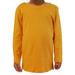 COUVER Solid Color Long Sleeve 100% Cotton Kids/Children's Crew Neck Shirt, Gold Yellow 12M