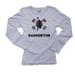 South Korea Olympic - Badminton - Flag - Silhouette Women's Long Sleeve Grey T-Shirt