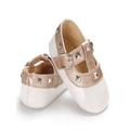 Zupora Toddler Baby Girl PU Buckle Crib Shoes Spring Autumn Infant Soft Sole Rivet Walking Dress Cradle Shoe Prewalkers