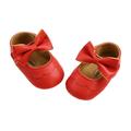 Yejaeka Baby Girls Shoes Bow Knot Solid First Walker Soft Sole Princess Shoes