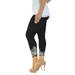 Womens Mid Waist Elastic Energy Seamless Leggings Flower Print Yoga Pants