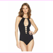 RACHEL Rachel Roy Women's One Piece Swimsuit Black L