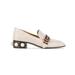 Gucci Ladies White Leather Mid-heel Loafers