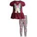 Disney Minnie Mouse Toddler Girls Ruffle Tunic T-Shirt Legging Set Red 4T