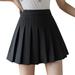 Multitrust Girls High Waisted Plain Pleated Skirt Skater Tennis School Uniforms A-line Mini Skirt Lining Shorts