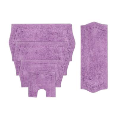 Waterford 5 Piece Set Bath Rug Collection by Home Weavers Inc in Purple