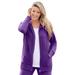 Plus Size Women's Better Fleece Zip-Front Hoodie by Woman Within in Radiant Purple (Size 6X)