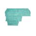 Waterford 3 Piece Set Bath Rug Collection by Home Weavers Inc in Turquoise